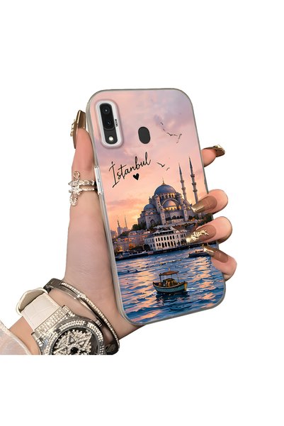 Hontinga Samsung Galaxy A30 Compatible Silicone Edge Hard Back Case Istanbul ...