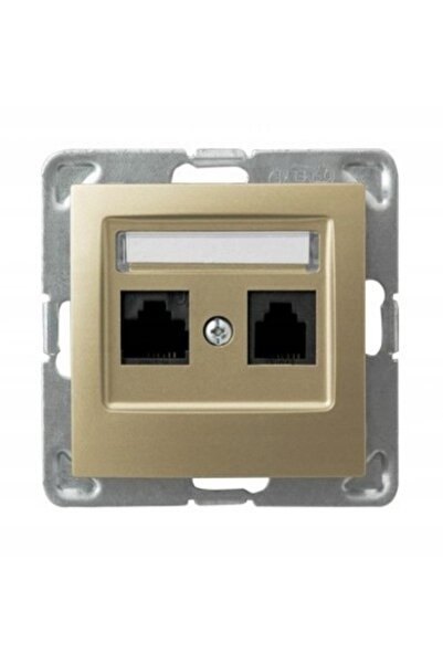 OSPEL Priză de calculator RJ45 5e dublă GPK-2Y/K/m/28 GOLD