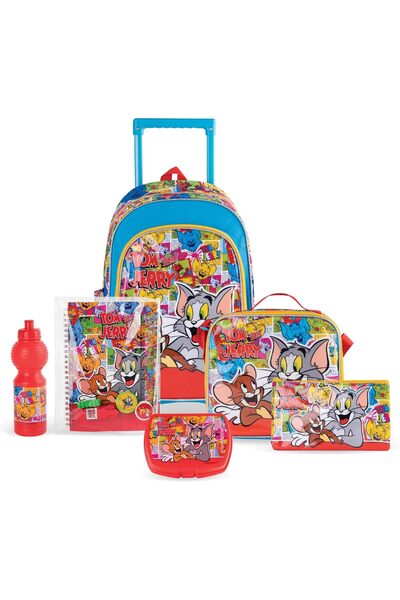 Trucare Tom and Jerry 6-in-1 Trolley School Bag Box Set