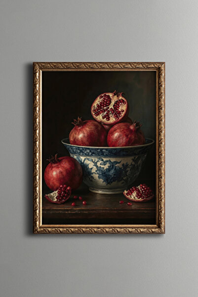 epiqart Pomegranate Abundance - Vintage Patterned Painting - Fine Model