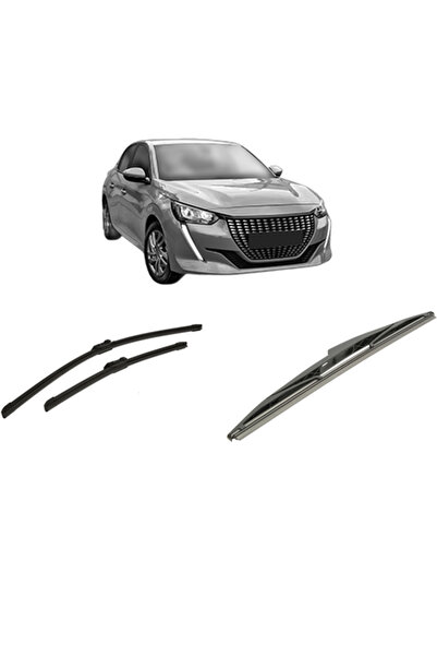 Bosch Σετ 3 υαλοκαθαριστήρων PEUGEOT 208 II (UB_, UP_, UW_, UJ_) 2019-2023, γ...