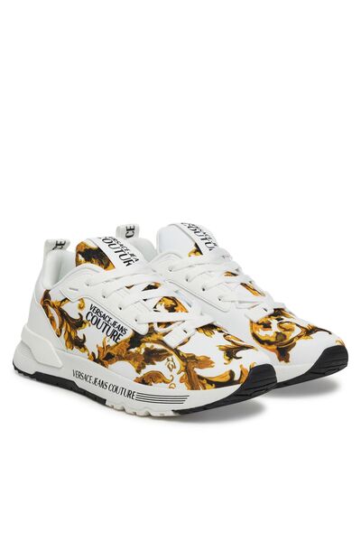 VERSACE JEANS COUTURE Adidași pentru femei Alb Auriu G03 Fondo Dynamic 79VA3S