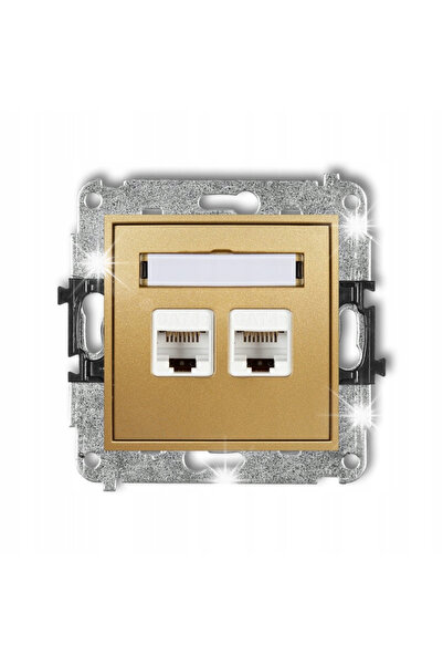 KARLIK PRIZĂ COMPUTER 2xRJ45 5e MINI AURIE