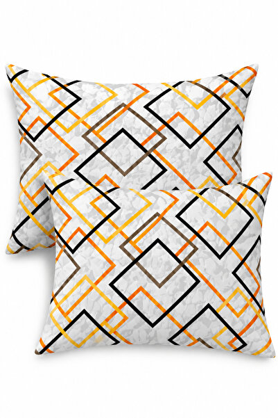 MORE HOME Ranforce Set of 2 Pillowcases with Covers |   Geometric