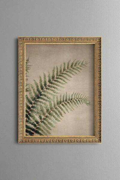 epiqart Botanical Fern Leaves - Vintage Patterned Painting - Fine Model