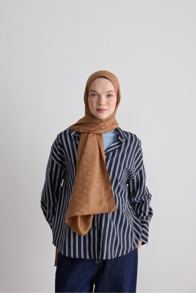 Modakaşmir Damask Pattern Silky Jacquard Shawl
