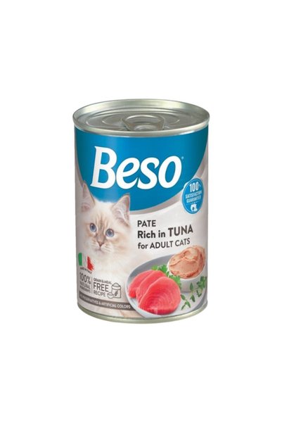 Beso Pate Rich in Tuna for adult Cats can 400 g - [Pack of 24]