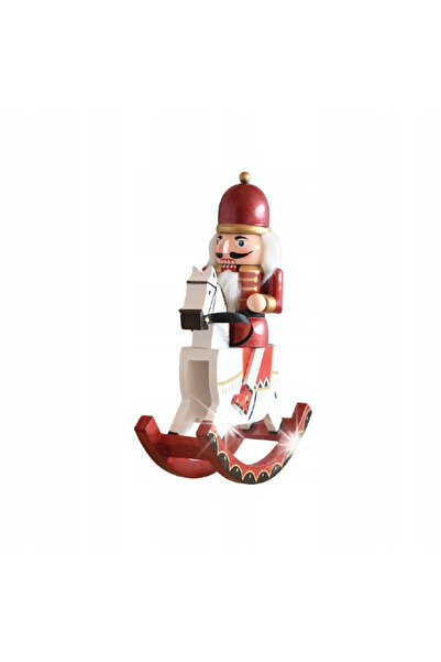 NO BRAND BUNICUL DIN LEMN PE CAL, SPARGĂTOR DE NUCI, 30 CM, STATUETĂ NUTCRACK...