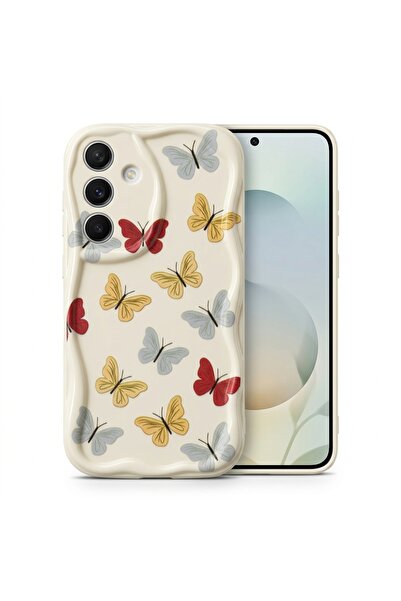 Nezih Case Samsung Galaxy A55 ile Uyumlu Zikzak Tasarım Desenli Silikon Kılıf