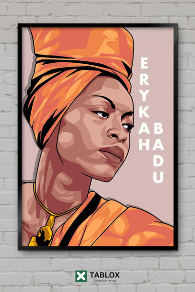 tablomaxtbx Erykah Badu Cântăreață Rnb Soul Music Poster înrămat Tablou decor...