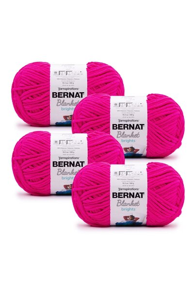 Noonedibs Grivăj super bulky #6 din poliester, culoare roz aprins, 300 g, 4-s...