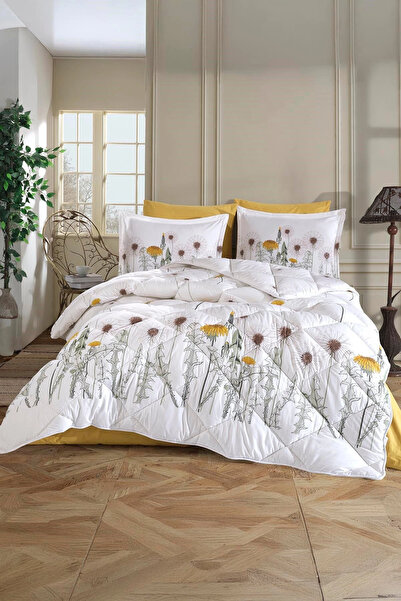 Clasy Ranforce 100% Cotton Double Sleeping Set Diba Yellow