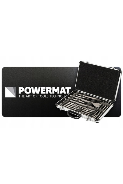 Powermat Set de burghie și dălți SDS Plus 17 piese. DO BETONU WALIZKA PM-ZWD-17T