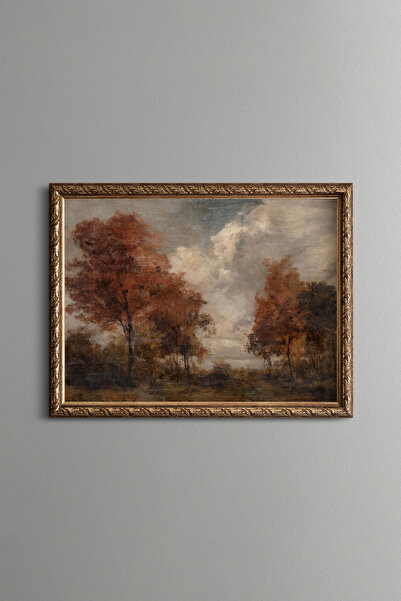 epiqart Autumn Trees Landscape - Vintage Patterned Painting - Fine Model