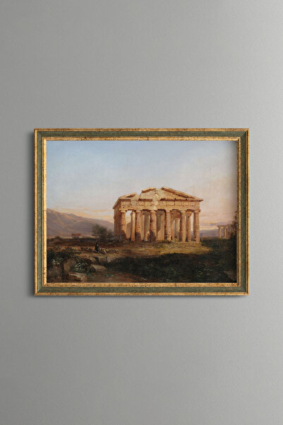 epiqart Antique Temple Scenery - Vintage Patterned Painting - Fine Model