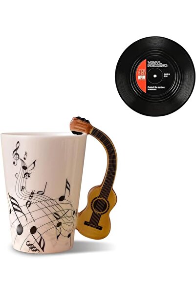 Tazweeq Guitar Novelty Mug Unique Musical Gift Coffee Cup with Cool Music The...