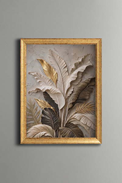 epiqart Tropical Leaves - Vintage Patterned Painting - Fine Model