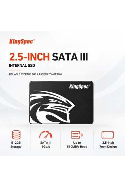 KINGSPEC 512GB SSD 2.5 Inch SATA III 6Gb/s Internal Solid State Drive â€“ Up ...