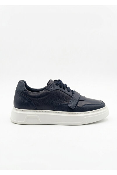 Tuna Genuine Leather Navy Blue Men's Casual Shoes - 1015