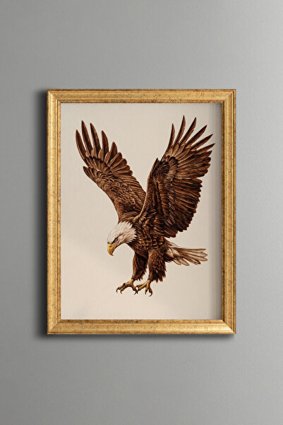 epiqart Eagle with Spread Wings - Vintage Patterned Painting - Fine Model