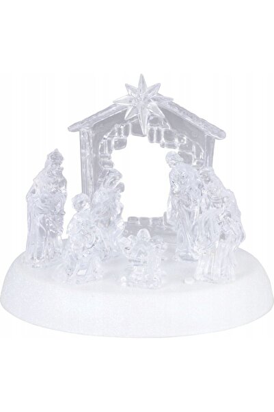 Magic Home Figurină decorativă Scenă Nașterea Domnului Luminoasă cu Isus joac...