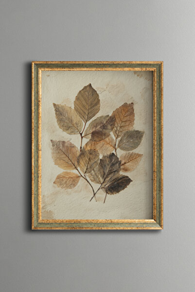 epiqart Dried Leaves - Vintage Patterned Painting - Fine Model