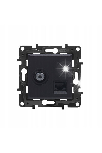 Legrand Mufă antenă F + RJ45 computer NILOE STEP 863577B Negru