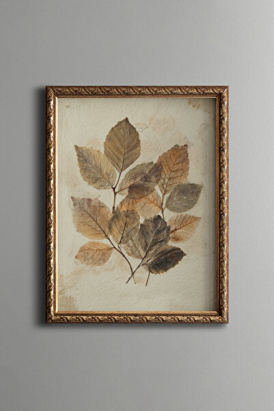 epiqart Dried Leaves - Vintage Patterned Painting - Fine Model