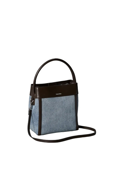 Calvin Klein CK DENIM BUCKET WITH, 158 Mavi Kadın Omuz Çantası