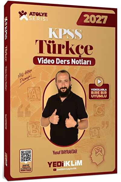Yediiklim Yayınları 2027 KPSS Atölye Serisi Genel Yetenek Türkçe Video Ders Notları