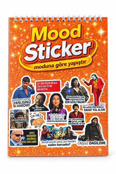 ASIAN 9 Yaprak 101 Adet Mood Sticker Defter