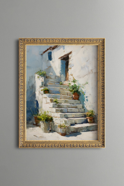 epiqart Stone Stairs - Vintage Patterned Table - Thin Model