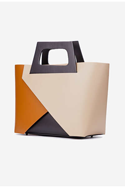 Dasha Geanta dama shopper din piele naturala multicolora