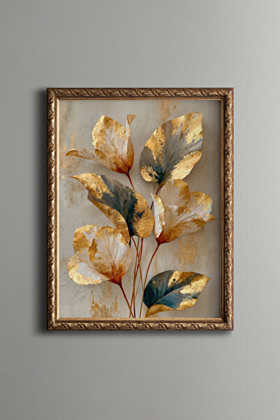 epiqart Golden Ginkgo Leaves - Vintage Patterned Painting - Fine Model