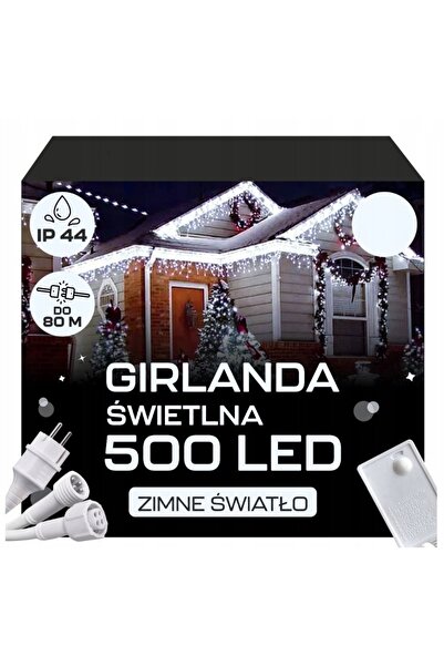 NO BRAND SOPLE Perdea luminoasă LED fixă, alb rece, 23M, 500 bucăți, en-gros,...