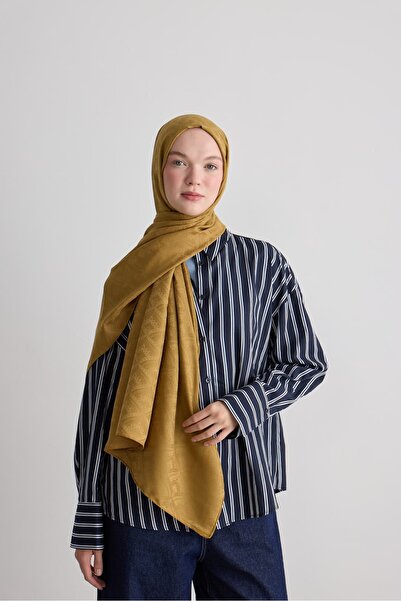 Modakaşmir Damask Pattern Silky Jacquard Shawl