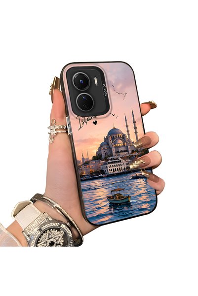Hontinga حافظة هاتف متوافقة مع Vivo Y16 مصنوعة من السيليكون بحافة صلبة وخلفية...