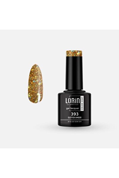 Lorin Cosmetics Lorin Ημιμόνιμο Βερνίκι Νυχιών Τζελ 8ml # 393 (Γκλίτερ Κεχριμ...