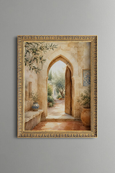 epiqart Ottoman Courtyard Gate - Vintage Patterned Painting - Fine Model