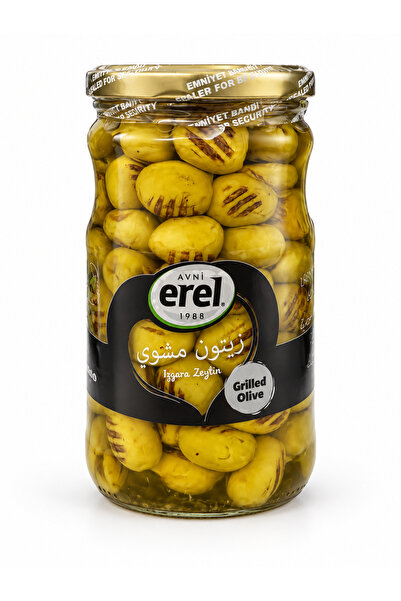 Erel zeytincilik Erel زيتون أخضر مشوي بدون بذور، 450 جم