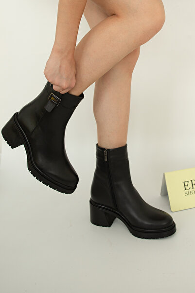 Venüs 1414 EREN SHOES&BAG Hakiki Deri Toka Detaylı Fermuarlı Günlük Zarif Kal...