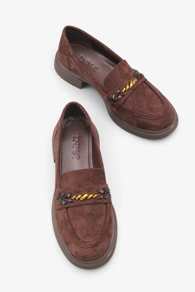 İNNABUTİKK İsolre Women's Loafer Shoes - Brown Suede