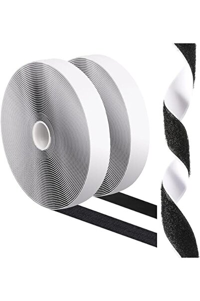 GENERAL Self Adhesive Hook and Loop Tape 8m x 2cm, Heavy Duty Double-Sided St...