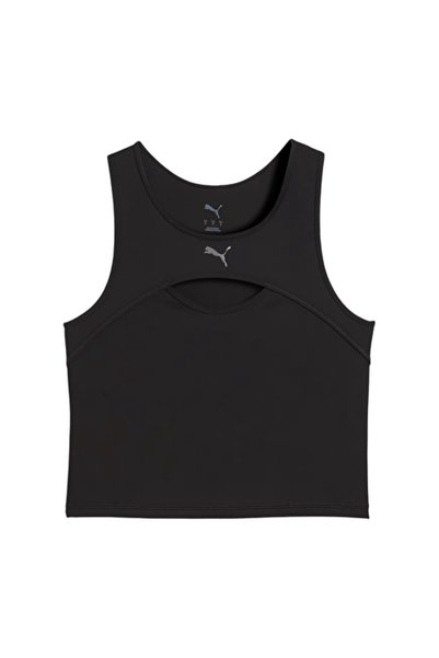 Puma Shape Keyhole Kadın Tank Atlet Siyah