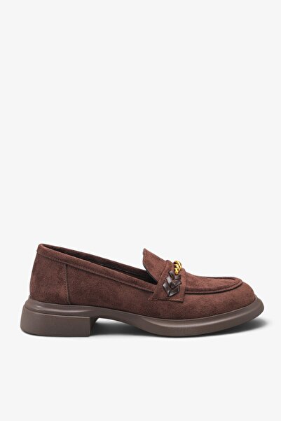 İNNABUTİKK İsolre Women's Loafer Shoes - Brown Suede