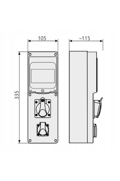 Elektromet CUTIE DE DISTRIBUȚIE CONSTRUCȚIE IP54 4M 16/5 16/3 RSE-01 942061