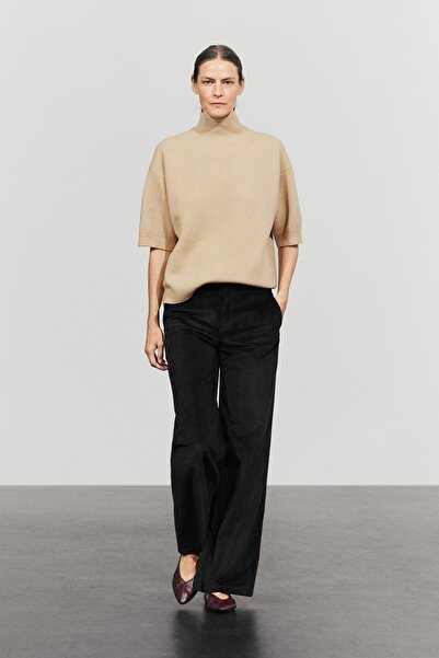 Massimo Dutti Fitilli kadife palazzo pantolon