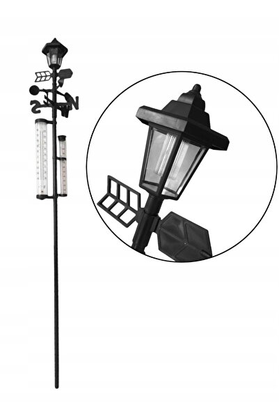 Strend Pro STAȚIE METEOROLOGICĂ DE GRĂDINĂ PLOMETRU TERMOMETRU LAMPĂ SOLARĂ 1...