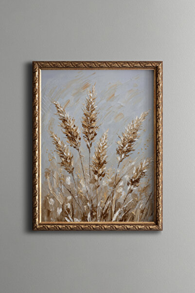 epiqart Golden Ornamental Herbs - Vintage Patterned Painting - Fine Model