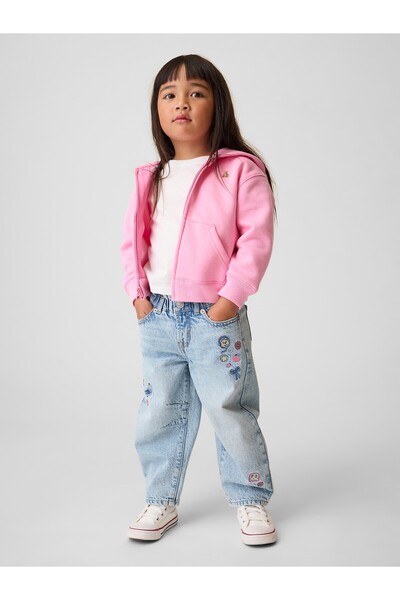 GAP Kız Bebek Mavi İşlemeli Horseshoe Jean Pantolon